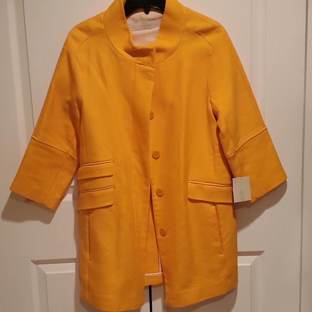 Zara Basic mustard yellow Coat